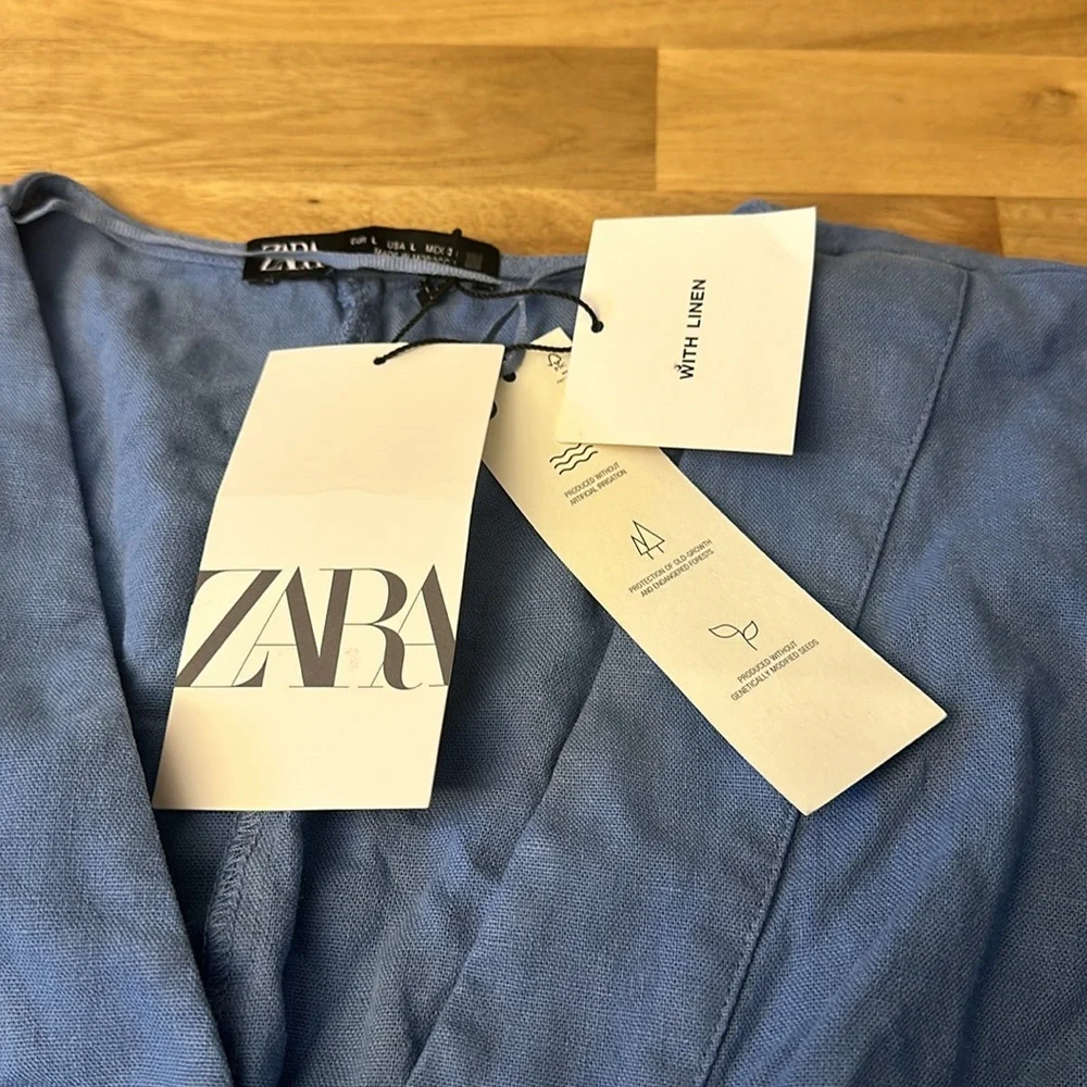 ZARA linen blend jumpsuit
